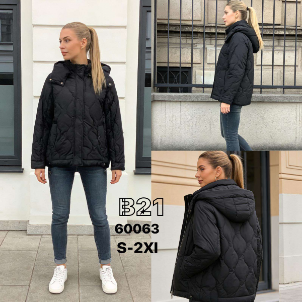 Kurtki damskie cienki Roz S-2XL, Mix Kolor .Paczka 5 szt